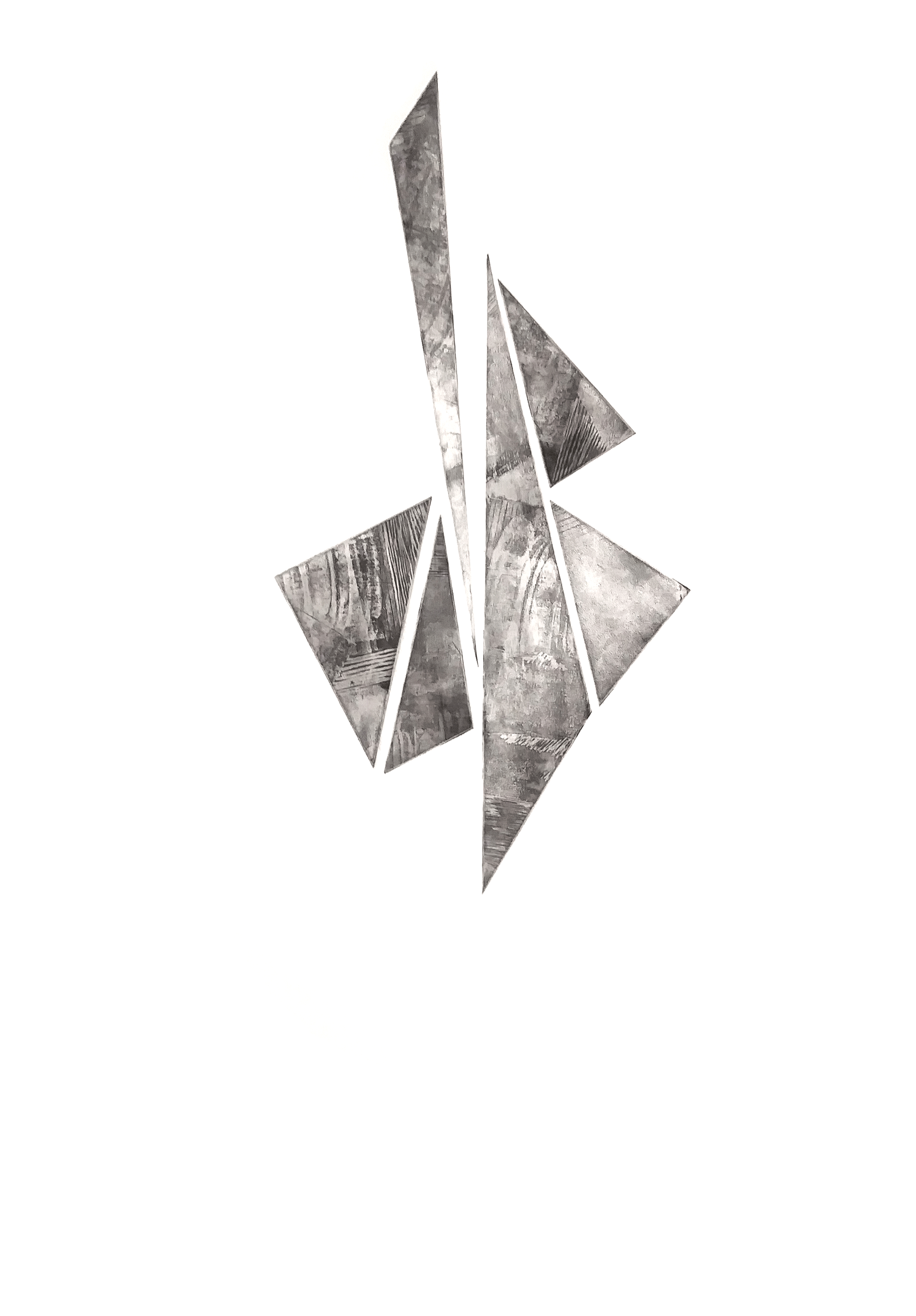 Intaglio print using multiple plates in varied arrangements by Ada Denil