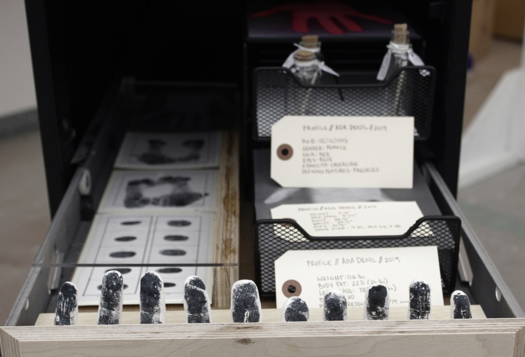 finger prints, information and dna from Ada Denil