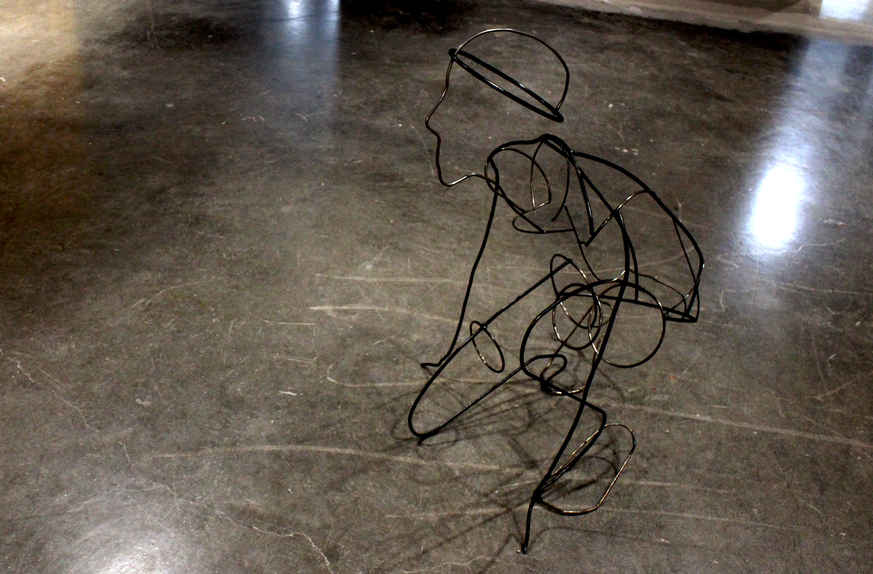 steel sculpture of a human by Ada Denil 2019