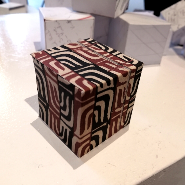 Cube #011 in the Anna Leonowens Gallery, where it was created, during the exhibition A Room of One’s Own // Rent Free, June 2023